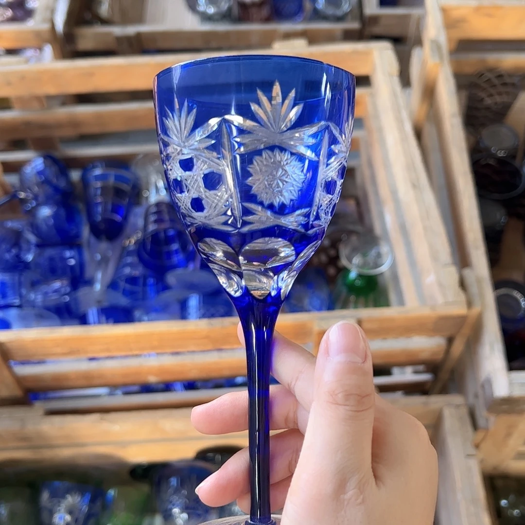 水晶玻璃高脚款微瑕一个