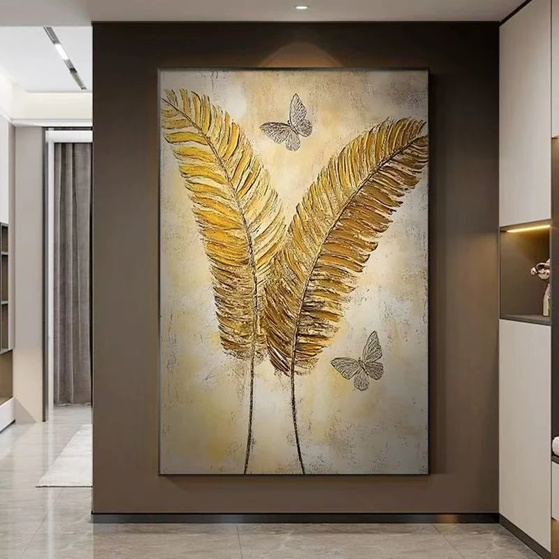 【金辉叠韵】砂岩装饰画餐厅客厅餐厅沙发背景墙玄关走廊砂岩画