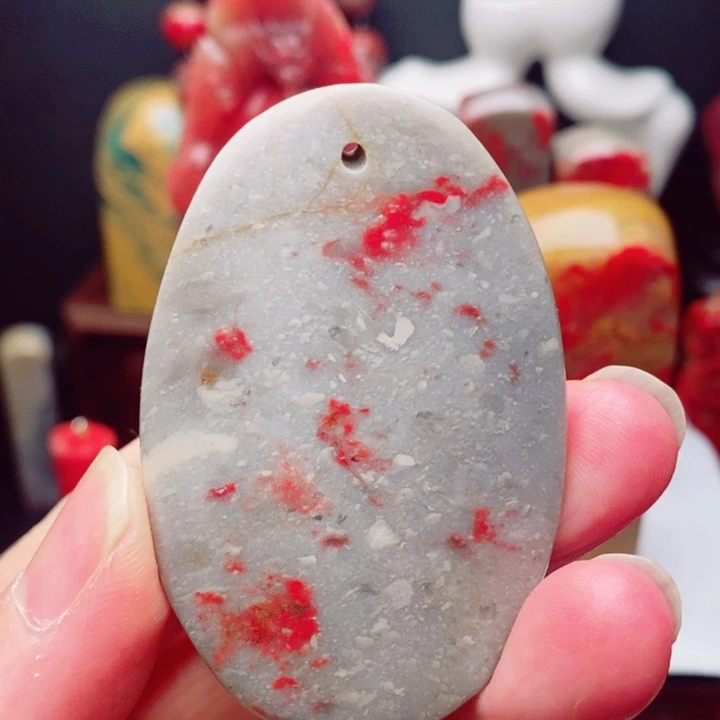 昌化鸡血石鸡血石挂件