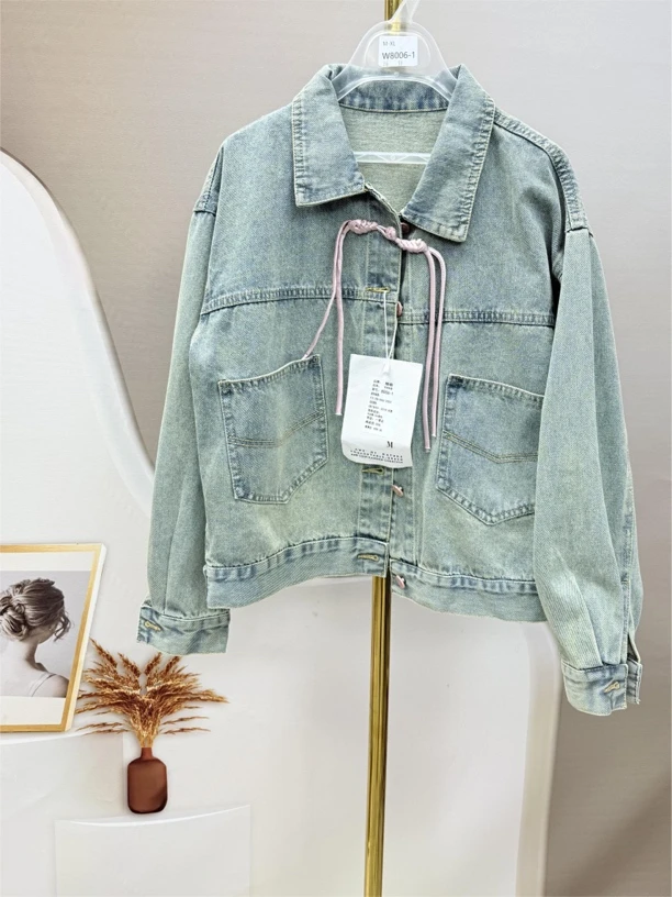 W8006-1早春新款新中式个性时尚牛仔外套