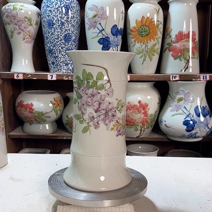 瓶竹子高29紫藤陶瓷新款陶瓷