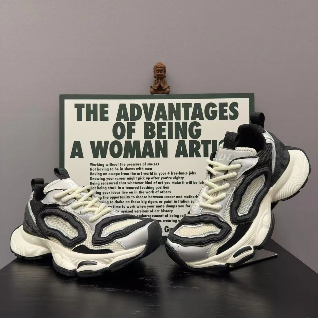 【鑫鑫潮鞋】2025年春夏新款同款时尚百透气网面舒适潮流男士老爹鞋