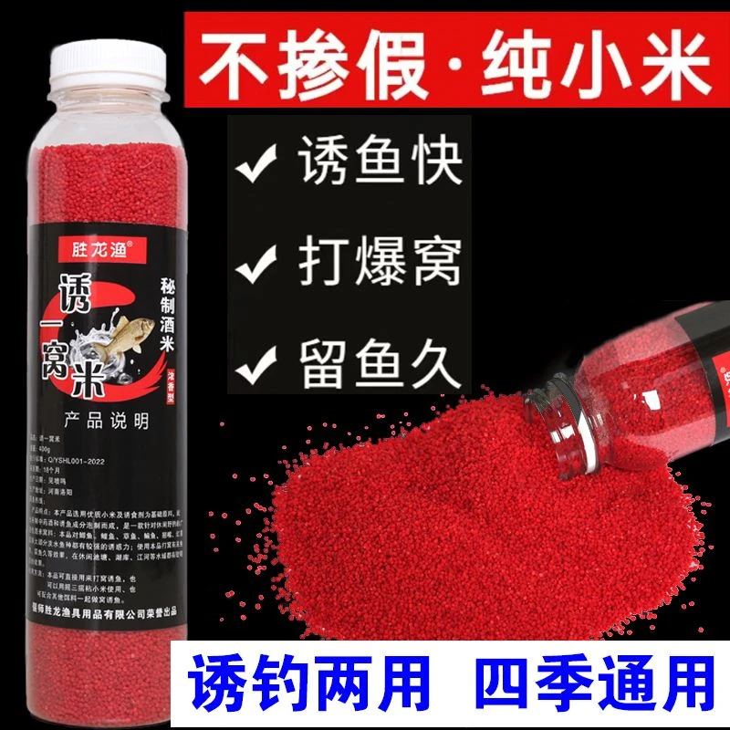 纯小米打窝料底窝米钓鱼四季酒米鲤鲫草鱼黑坑野钓诱饵鱼饵料鲫鱼