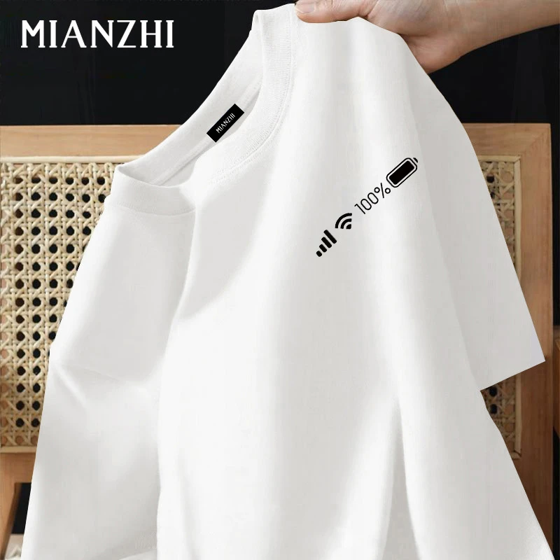 纯棉短袖t恤男夏季男士2025新款男装半袖夏男生大码宽松男款ins风