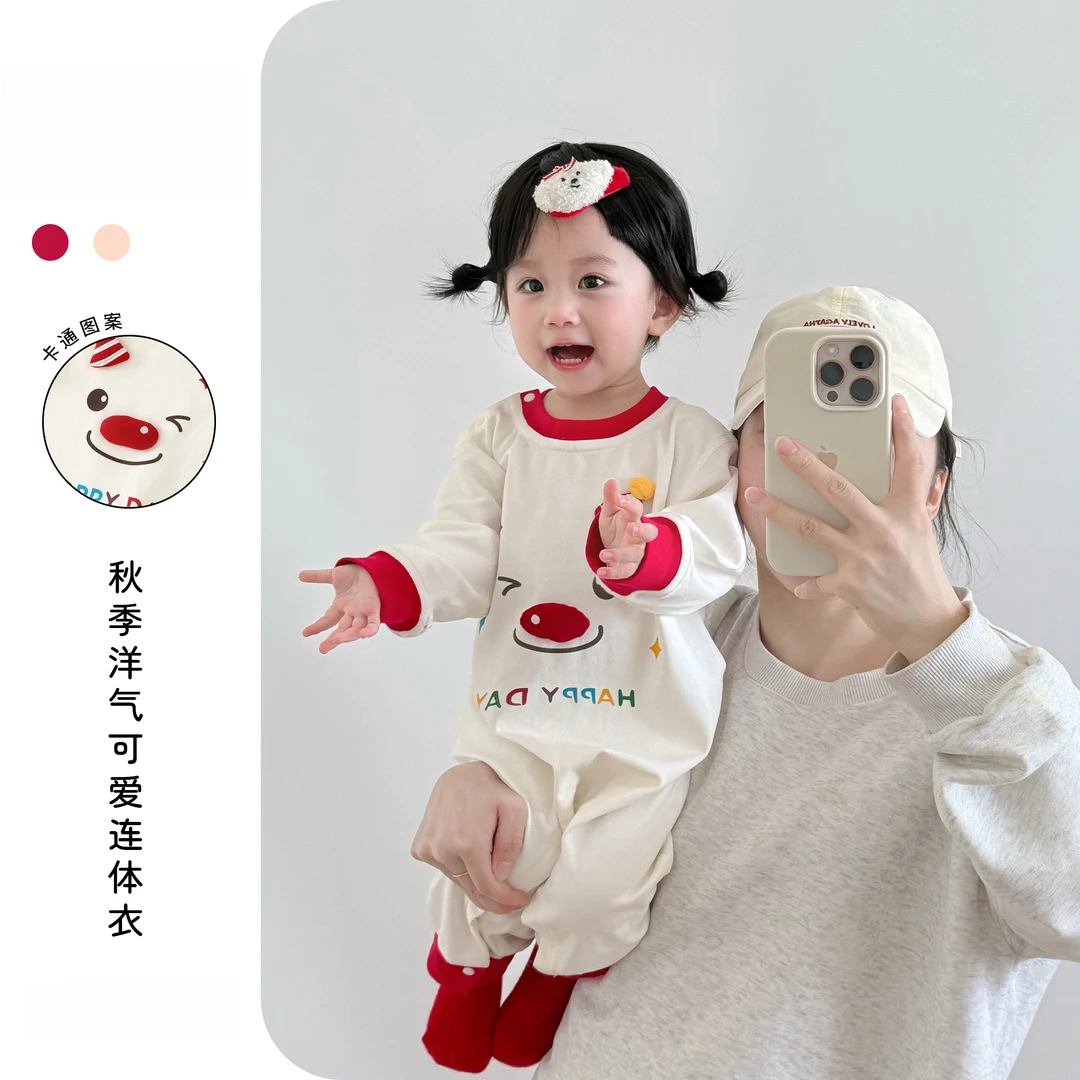 秋装女宝超萌婴儿包屁衣宝宝秋季衣服入秋婴幼儿连体衣早秋外出服