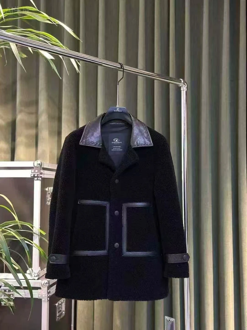 【K哥男装】男士时尚休闲百搭冬季商务保暖羊毛中长款大衣外套63512