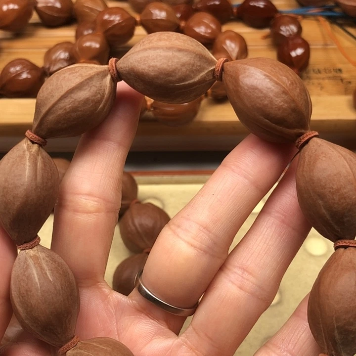 橄榄核手串梅林铁核18 X29边肚同尺
