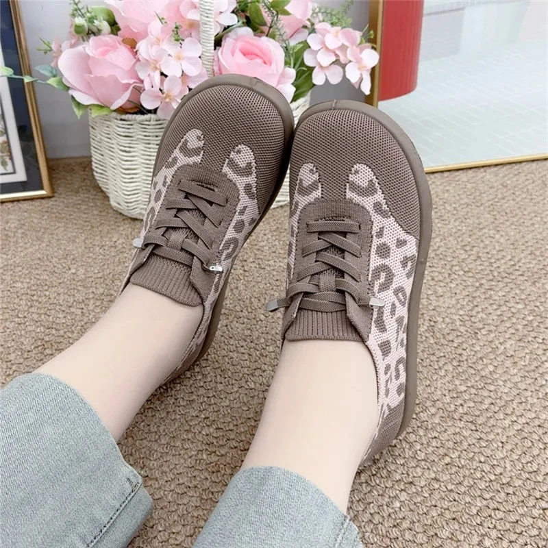 【自留款！】新款豹纹德训鞋休闲女鞋软底轻便平底一脚蹬老北京布鞋