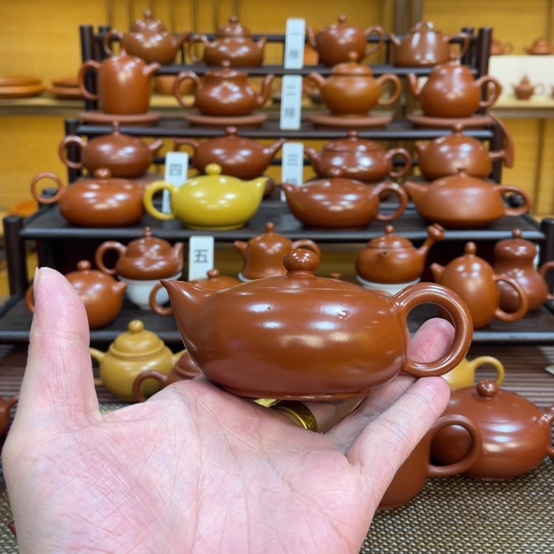 茶壶紫砂潮州手拉壶 红