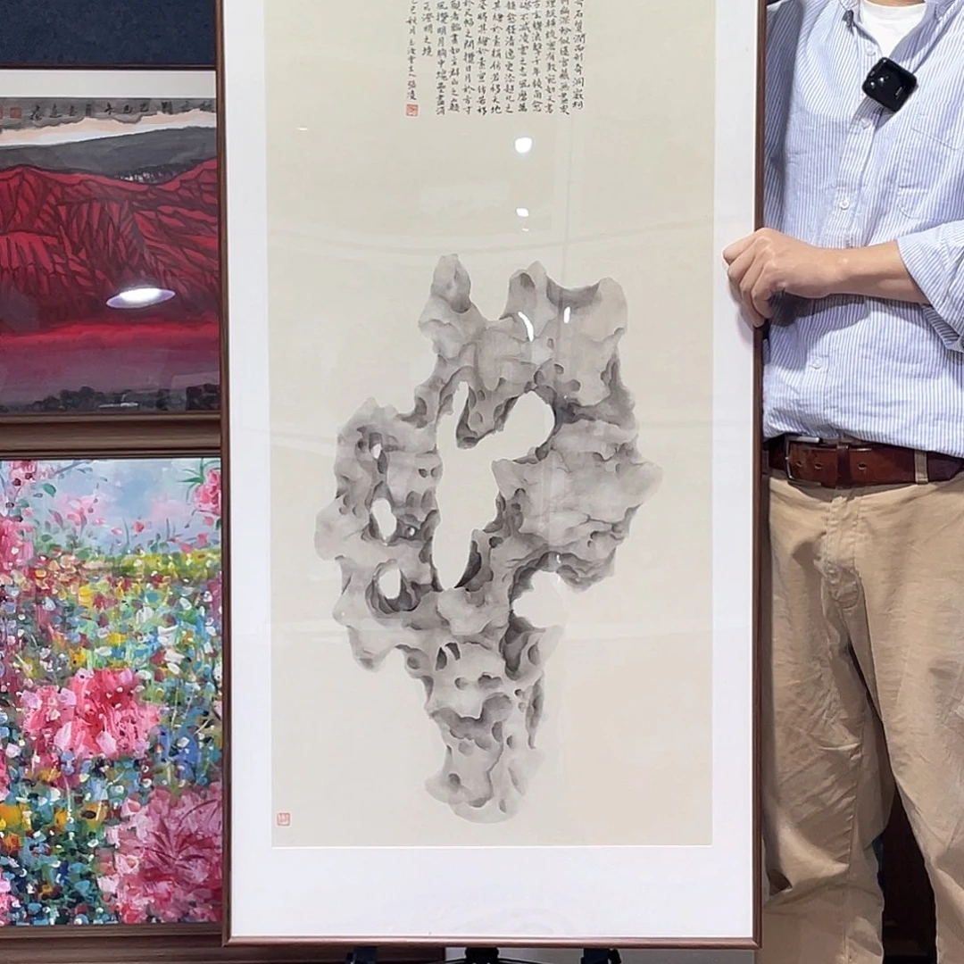 国画手绘画作品带框60/120