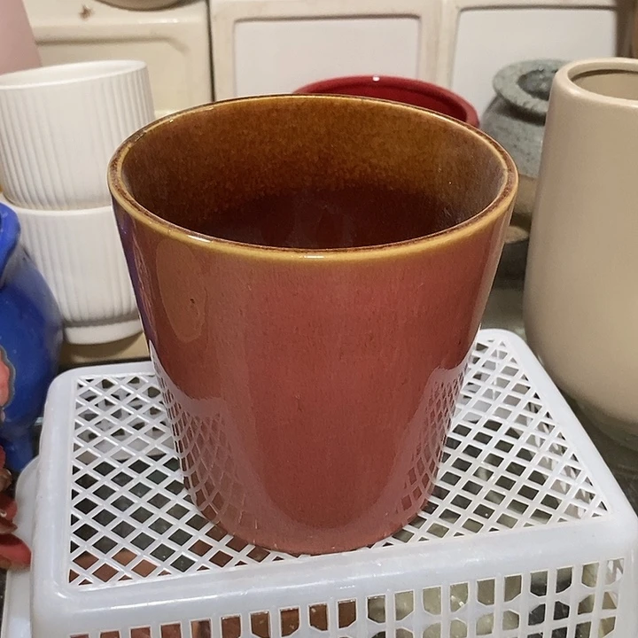 摆件陶盆有孔 微瑕介意勿拍