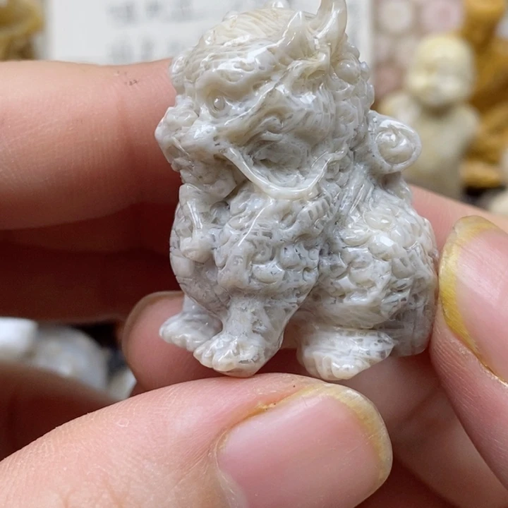 颈饰未镶嵌硅化珊瑚（珊瑚玉）