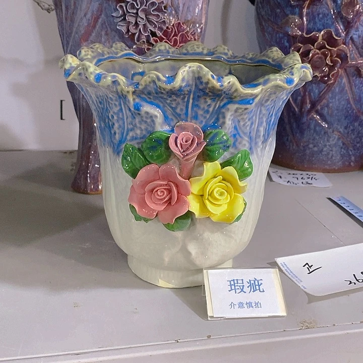 紫砂花盆多肉绿植瑕疵盆有孔