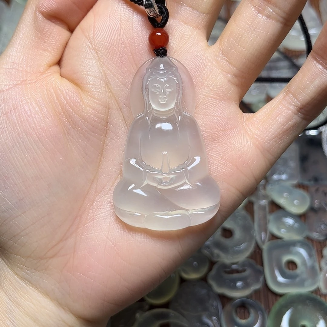 岫玉未镶嵌颈饰吊坠