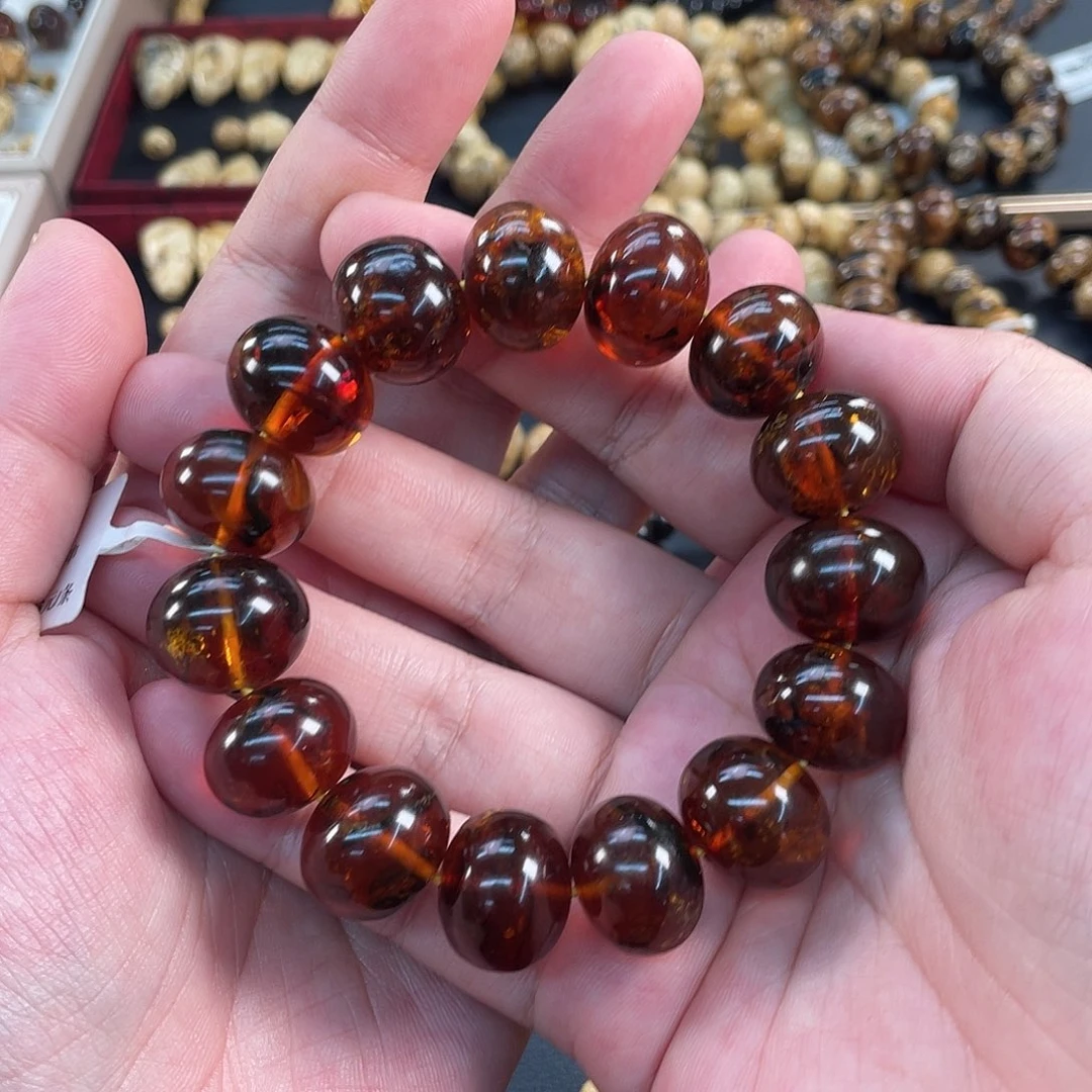 琥珀未镶嵌裸石17mm血珀