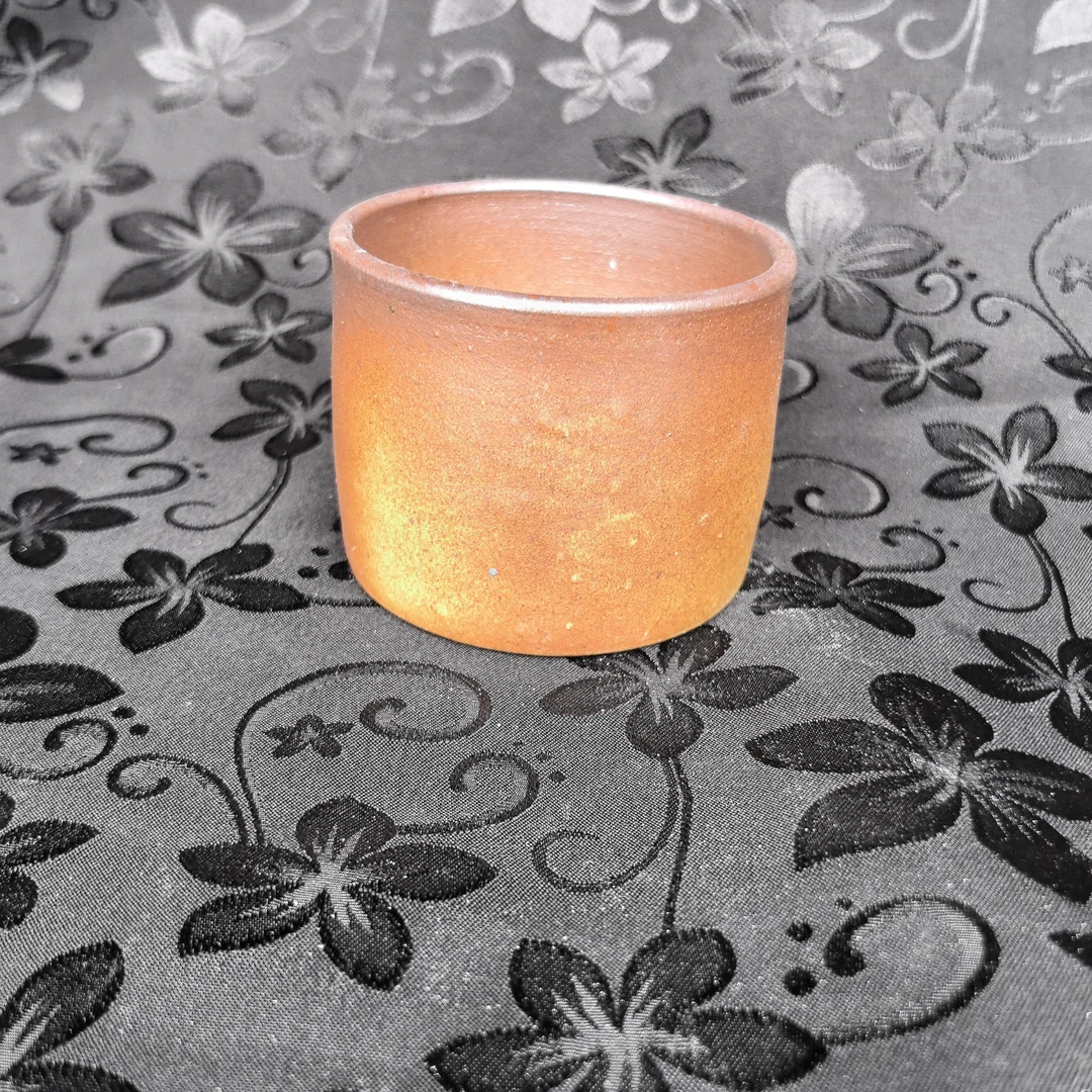 纯手工纯土陶柴烧茶杯，溶水量100毫升左右