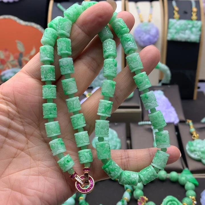 玲***风翡翠未镶嵌项链翡翠项链