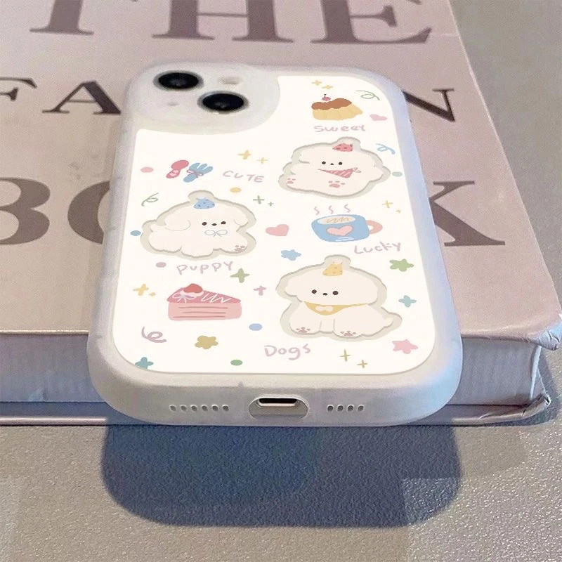 镂空小狗派对适用苹果16手机壳13保护壳苹果iPhone15/14卡通12软