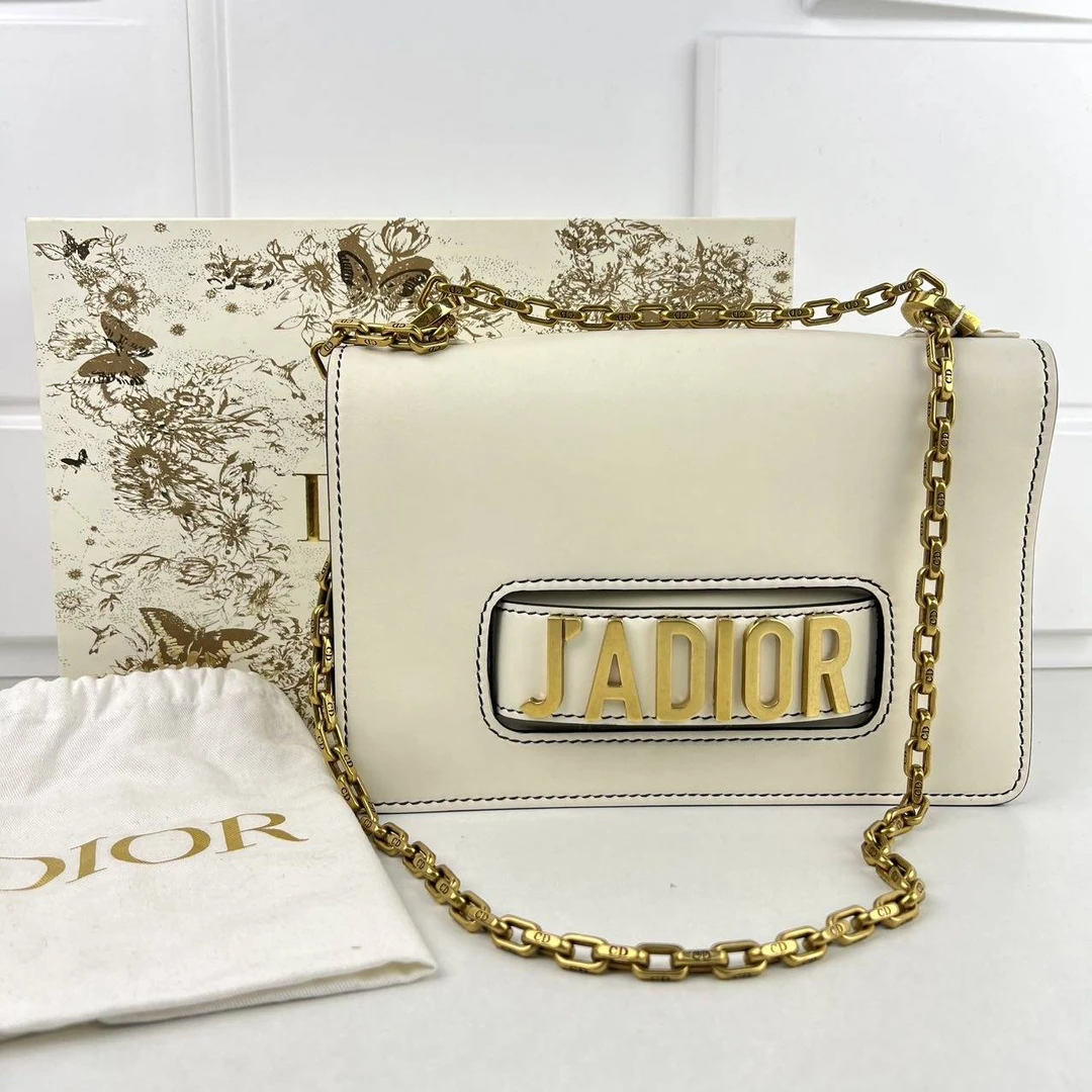 95新 DIOR/迪奥 玺越奢品 迪奥白色链条包 THOX245