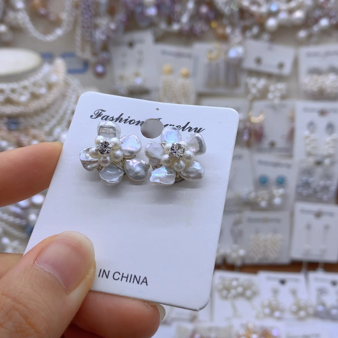 合金淡水珍珠项链耳饰