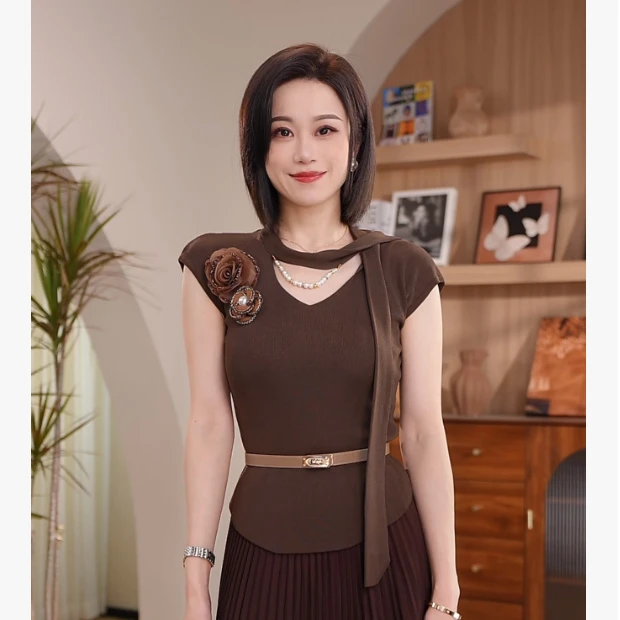 【瑰丽女主】Molly时尚气质显瘦轻奢洋气优雅2026款 上衣 M2620053A