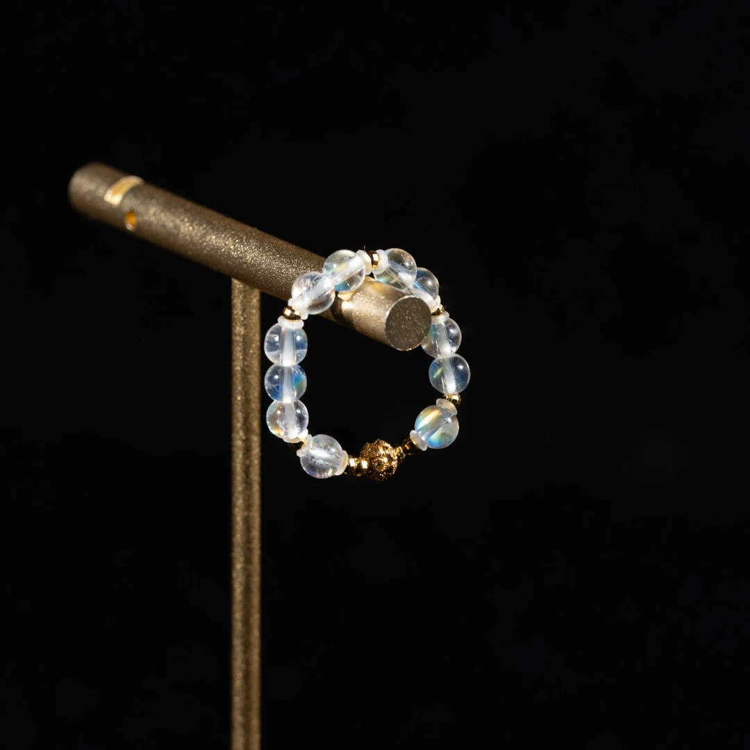 【星光】花奢珠宝 马岛月光18K金戒指（多样性发货）