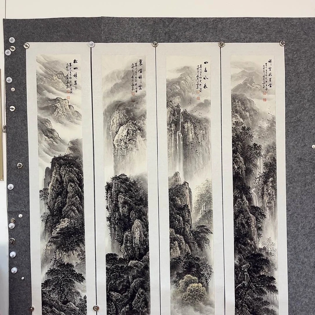 国画帅*谢山水画作品写意