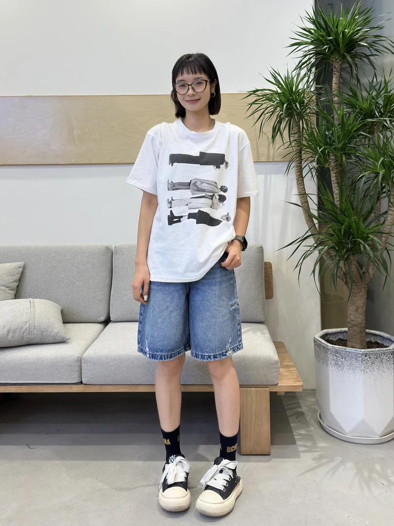 TO【Z7675】夏款水洗浅色破洞短裤高腰设计小众百搭时尚五分裤