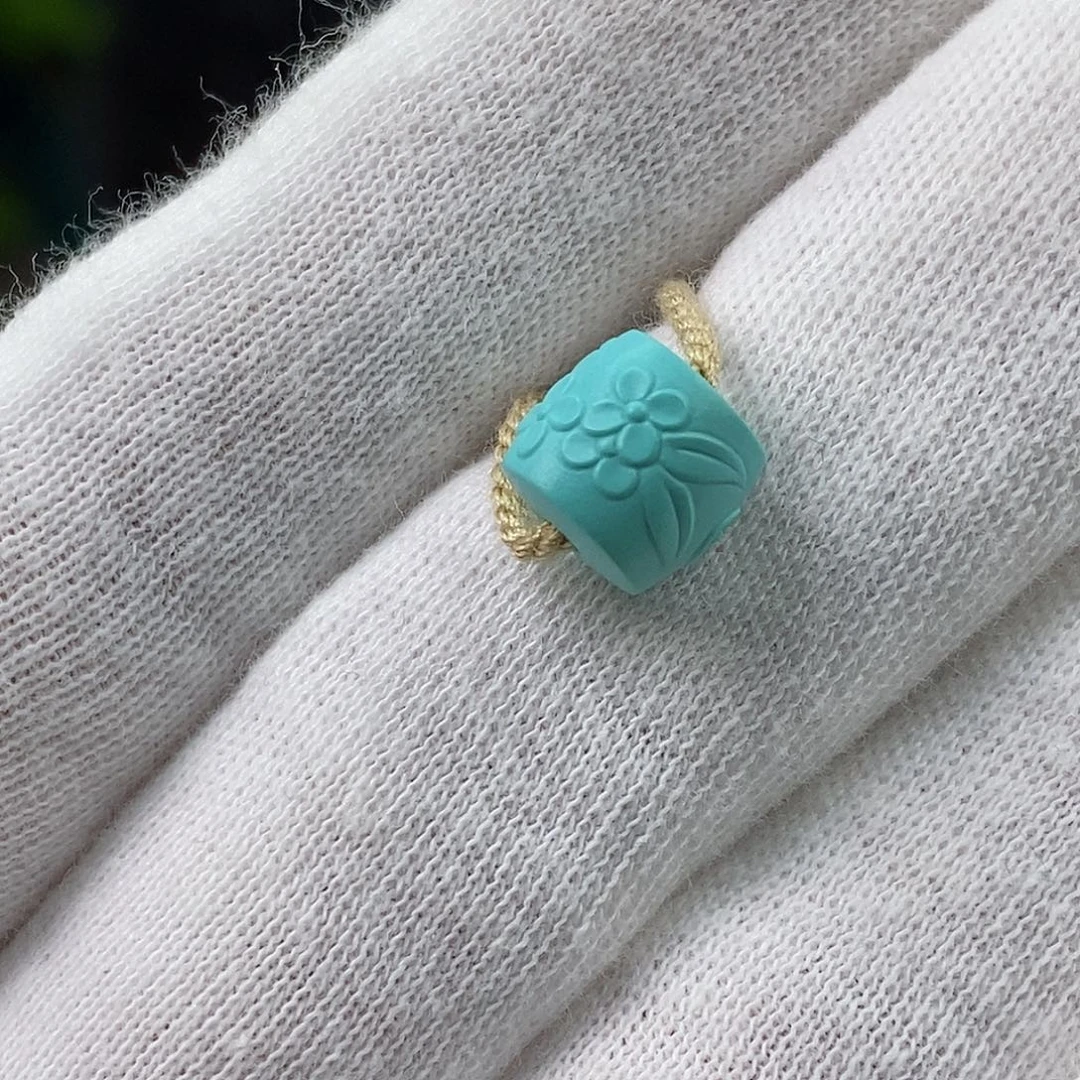 未镶嵌绿松石珠宝奇石卡8.5 桂花