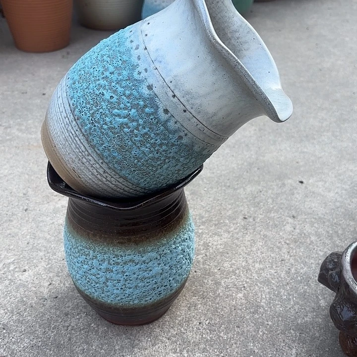 紫砂茶碗泡泡两个口径15高度20