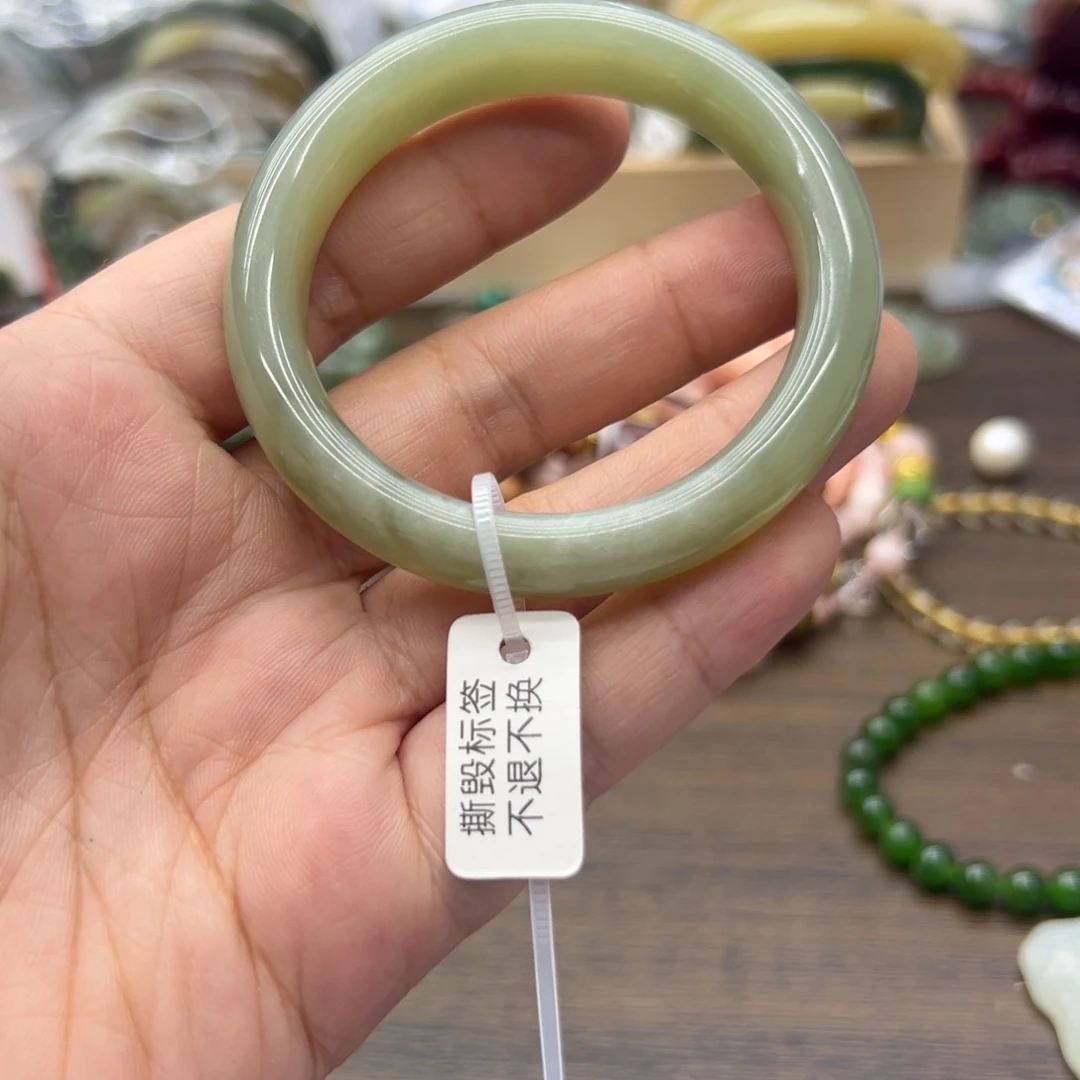 和田玉手镯未镶嵌51圈围026