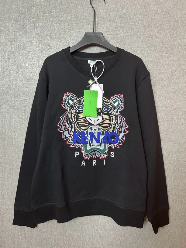 99新 KENZO/肯佐 kenzo黑色虎头卫衣99新