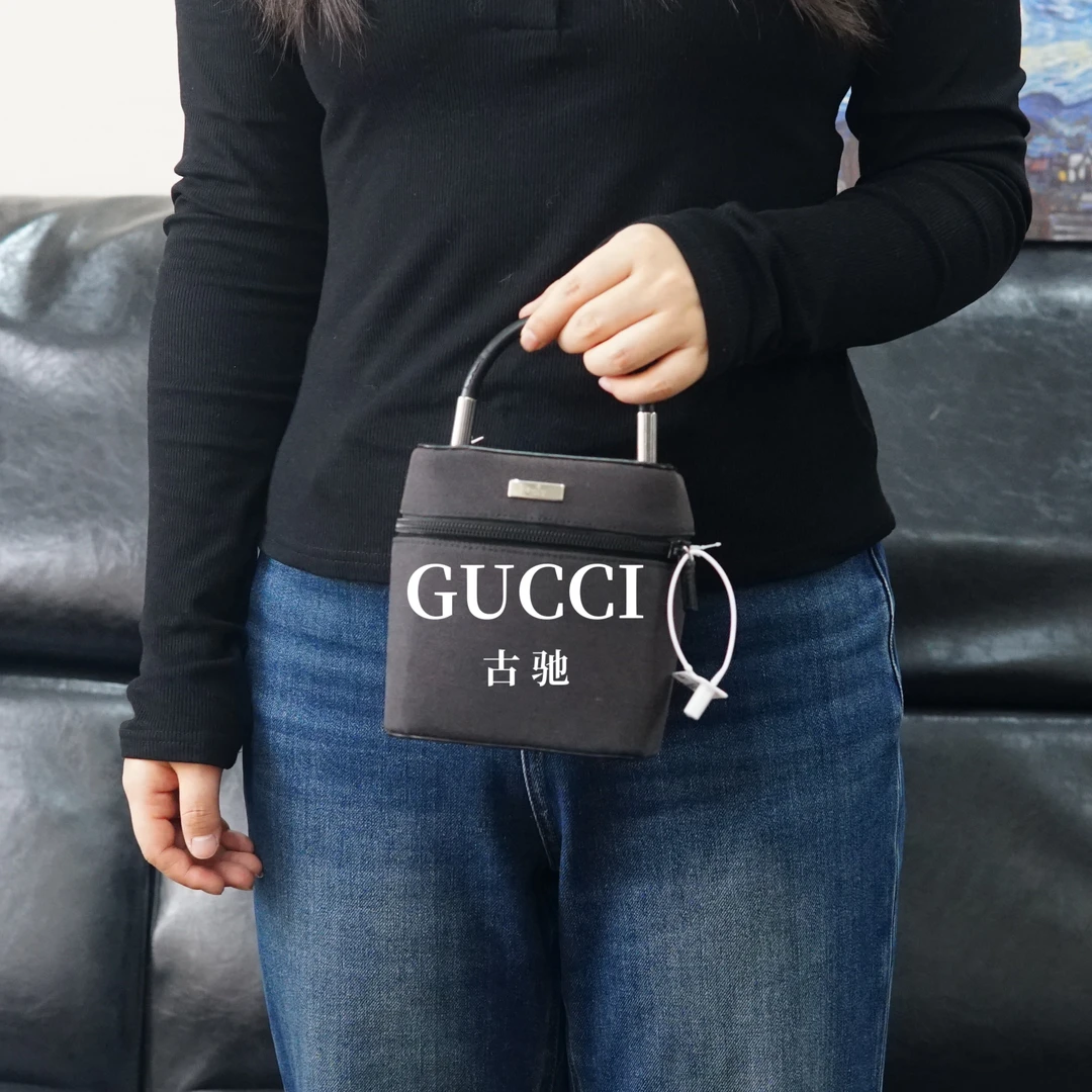 95新 GUCCI/古驰 黑色手提包/SP12314043/4043