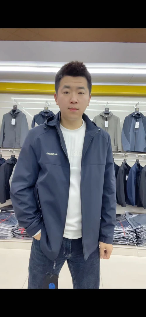 男士休闲户外帽子可拆卸款夹克外套8851