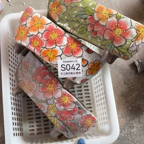 紫砂花盆丹*瑕疵042口径5✖️17