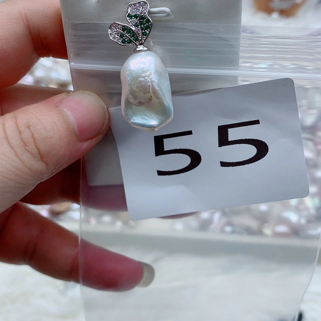 合金淡水珍珠吊坠(不含链)