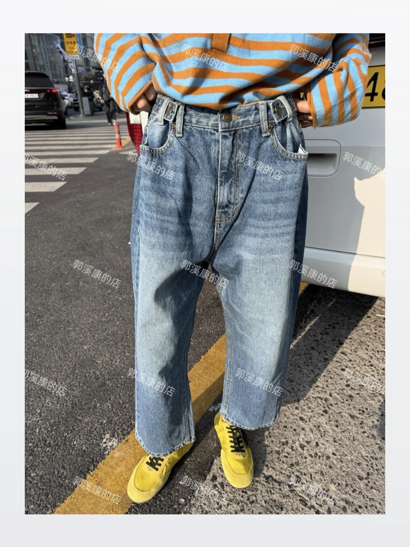 《韩国正品》NO退/调节扣牛仔裤/1485