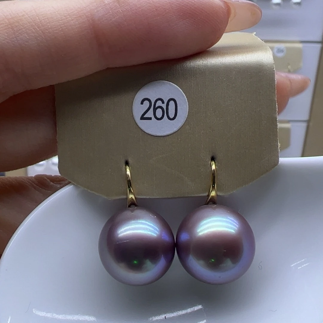 18K金镶嵌耳饰淡水珍珠