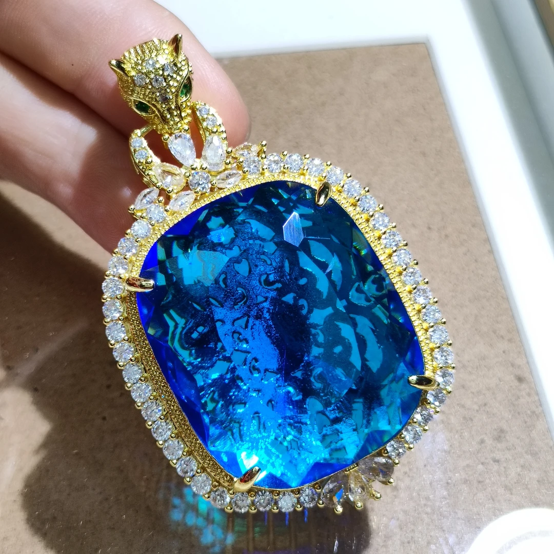 吊坠  3A15时尚轻奢气质海洋之心吊坠 多样性发其一 赠链