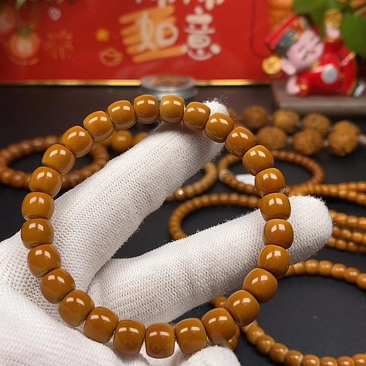 H***手串橄榄核8.4清水1号料核尖单圈全品保真