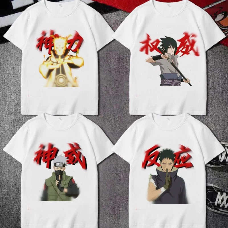 火影忍者手游短袖儿童t恤宇智波佐助权威表情包搞怪青少年学生潮T