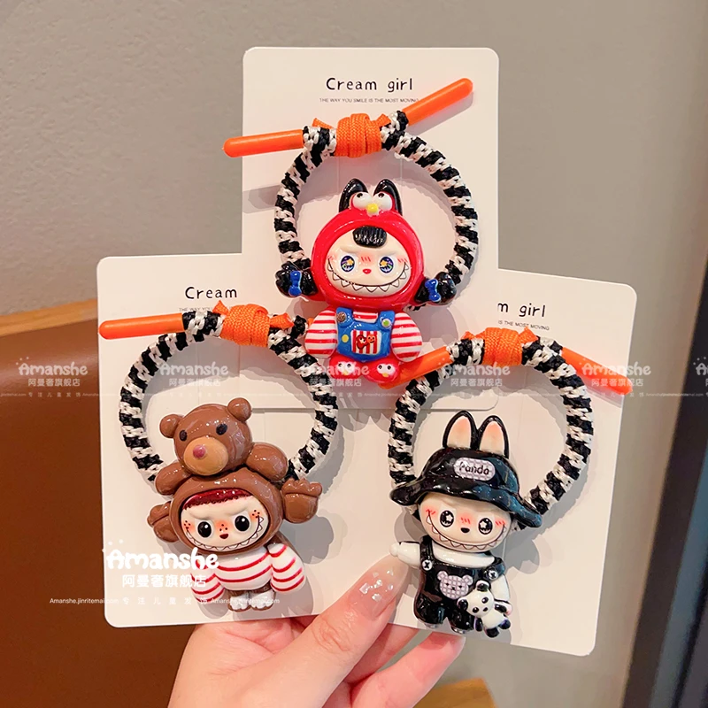 可爱少女拉布布橡皮筋加粗打结扎头发绳新款高弹耐用发圈夏季头绳