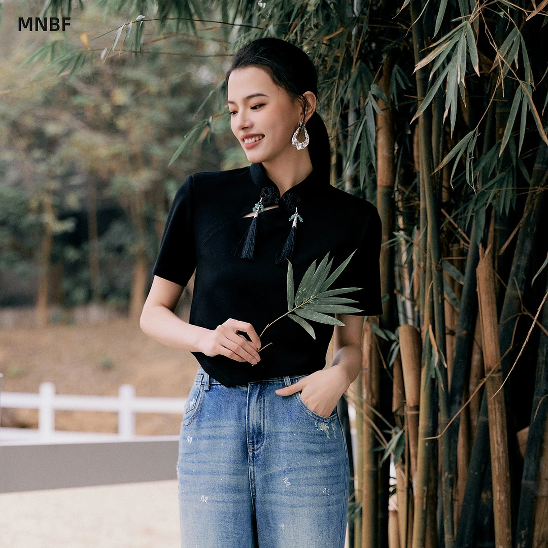 【白姐专属】新中式复古盘口国风短袖T恤MFBT131022