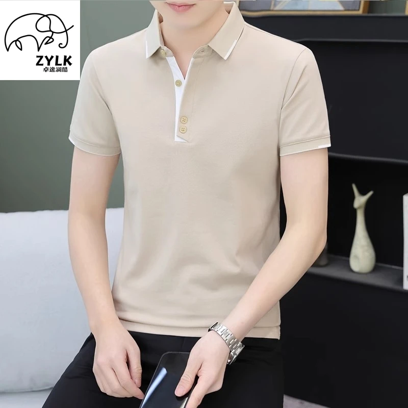 短袖Polo衫男士2025夏季新款T恤潮牌韩版翻领半袖休闲男装上衣