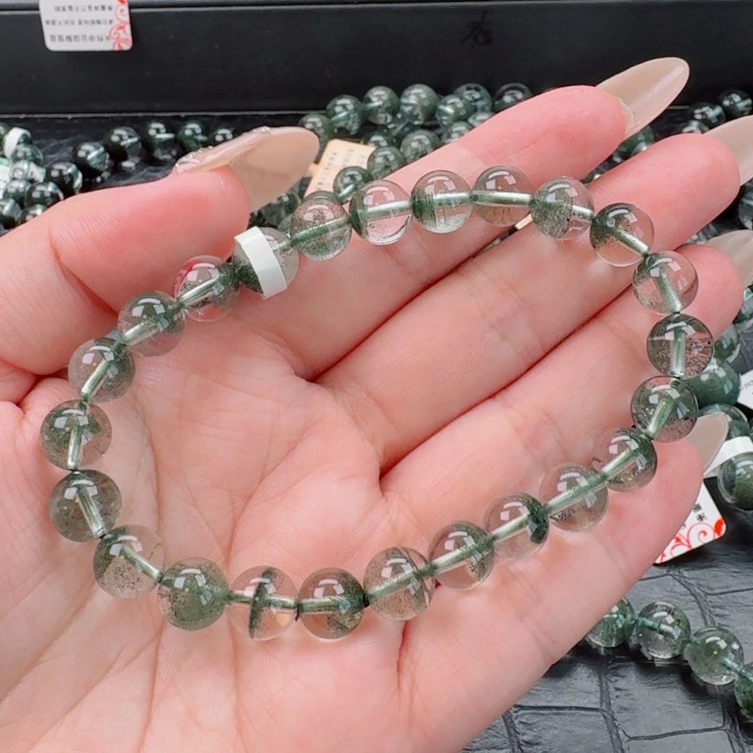未镶嵌手链水晶绿幽灵千层