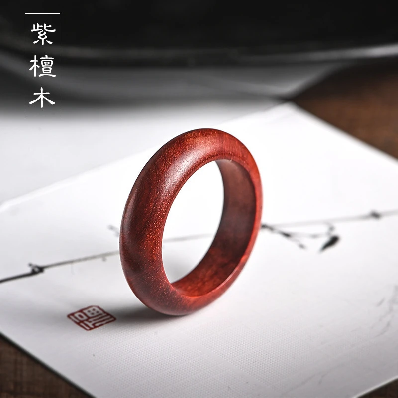 非金属木质戒指 原创设计紫檀木饰品首饰时尚欧若精灵风指环红色