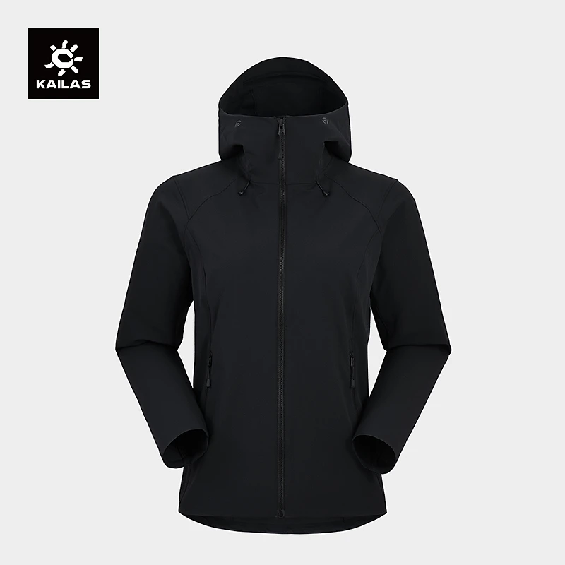 KAILAS凯乐石女款连帽软壳外套休闲户外防风耐造运动舒适耐磨弹力