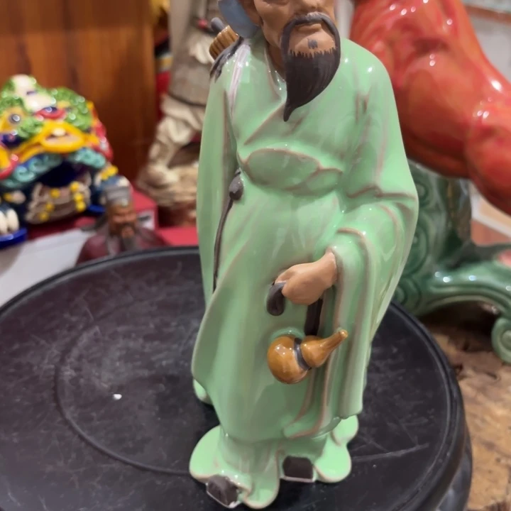 摆件紫*花陶瓷华佗摆件包邮