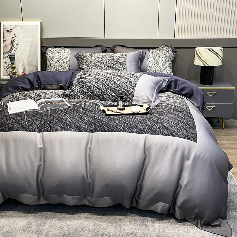 天丝四件套【金太阳公司面料】设计款高级【YKK拉链】主卧春夏床品