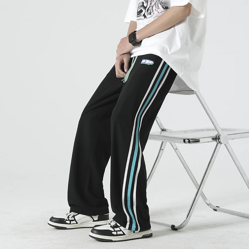 夏季薄款宽松百搭舒适青少年学生休闲裤运动垂感长裤休闲直筒宽松